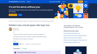 
                            6. Solved: WebItem menu should appear after login only. - Atlassian ...