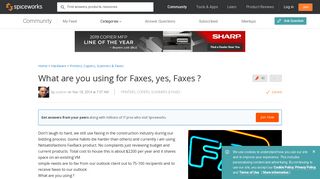 
                            10. [SOLVED] What are you using for Faxes, yes, Faxes ? - Spiceworks ...