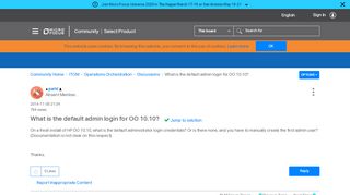 
                            9. Solved: What is the default admin login for OO 10.10? - Micro Focus ...