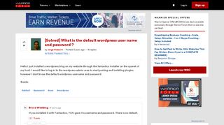 
                            8. [Solved] What is the default wordpress user name and password ...