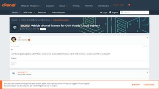 
                            10. SOLVED - Which cPanel license for OVH Public Cloud Server ...