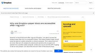 
                            6. Solved: Why are Dropbox-paper docs are accessible after I ...