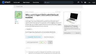 
                            3. SOLVED: Why can't I login? OS X with FileVault enabled - MacBook ...