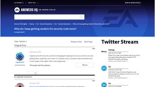 
                            1. Solved: Why do I keep getting random EA security code texts ...