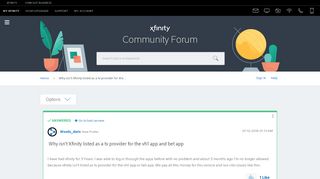 
                            8. Solved: Why isn't Xfinity listed as a tv provider for the ...