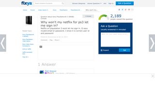 
                            6. SOLVED: Why won't my netflix for ps3 let me sign in? - Fixya