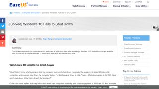 
                            7. [Solved] Windows 10 Fails to Shut Down – EaseUS