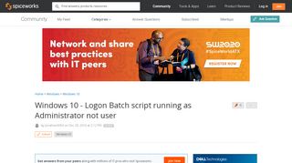 
                            3. [SOLVED] Windows 10 - Logon Batch script running as Administrator ...