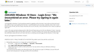 
                            13. [SOLVED] Windows 10 Store - Login Error: 