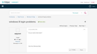 
                            6. Solved: windows 8 login problems - Page 3 - Fitbit Community