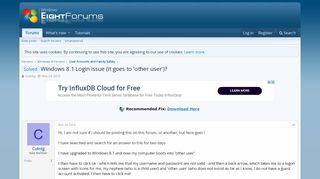 
                            4. Solved - Windows 8.1 Login issue (it goes to 'other user ...