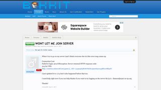 
                            2. Solved - WONT LET ME JOIN SERVER | Bukkit Forums
