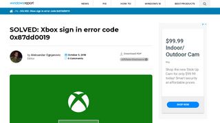 
                            7. SOLVED: Xbox sign in error code 0x87dd0019 - Windows ...