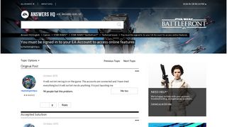 
                            3. Solved: You must be signed in to your EA Account to access online ...