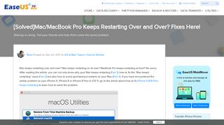 
                            11. [Solved]Mac/MacBook Pro Keeps Restarting Over and Over? Fixes Here!