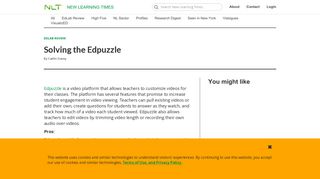 
                            12. Solving the Edpuzzle - New Learning Times