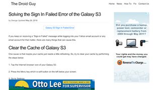 
                            9. Solving the Sign In Failed Error of the Galaxy S3 - The Droid Guy