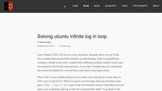 
                            8. Solving ubuntu infinite log in loop - iDiallo