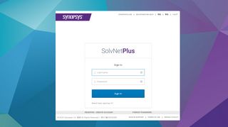 
                            1. SolvNet - Synopsys