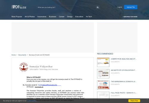 
                            10. Somaiya Email and SVVNetID - DOCSLIDE.NET