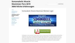 
                            5. Somanabolic Muscle Maximizer Member Login - Google Sites