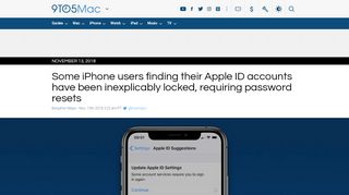 
                            10. Some iPhone users finding their Apple ID accounts have been - 9to5Mac