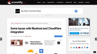 
                            5. Some issues with Bluehost and CloudFlare integration • Crunchify