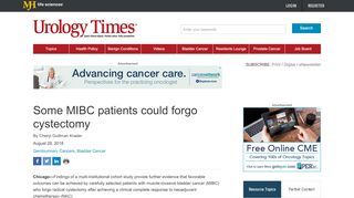 
                            6. Some MIBC patients could forgo cystectomy | Urology Times