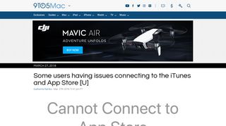 
                            10. Some users having issues connecting to the iTunes and App Store [U ...