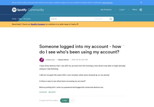 
                            9. Someone logged into my account - how do I see who'... - The ...