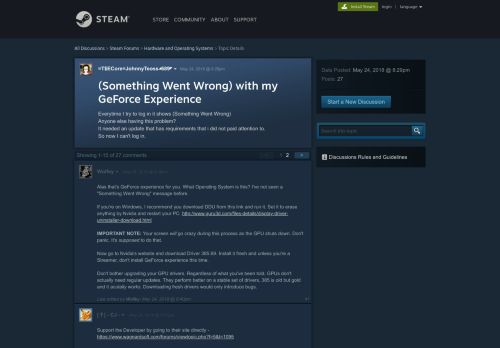 
                            10. (Something Went Wrong) with my GeForce Experience :: Hardware and ...