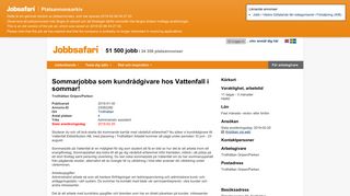 
                            8. Sommarjobba som kundrådgivare hos Vattenfall i sommar! | Jobbsafari