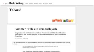 
                            10. Sommer-Stille auf dem Sellajoch - News Reisen: Nahziele - bazonline ...
