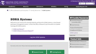 
                            13. SONA Systems - Office of Research and Innovation - Tarleton State ...