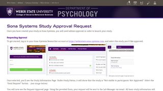 
                            10. Sona Systems Study Approval Request - Weber State University