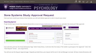 
                            12. Sona Systems Study Approval Request - Weber State ...