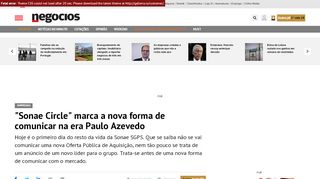 
                            7. Sonae Circle marca a nova forma de comunicar na era Paulo ...