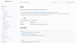 
                            13. sonar - fastlane docs