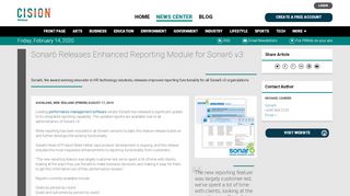 
                            6. Sonar6 Releases Enhanced Reporting Module for Sonar6 v3 - PR Web