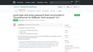 
                            8. sonar.login and sonar.password does not provided in - GitHub
