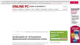 
                            13. Sonderspiele.ch: 18 kostenlose Spielautomaten-Simulationen online ...