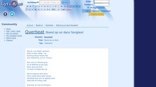 
                            10. Songtext Stand op un danz von Querbeat | LyriX.at