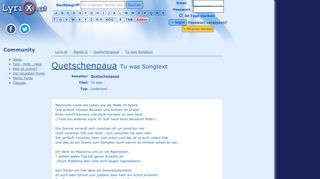 
                            8. Songtext Tu was von Quetschenpaua | LyriX.at
