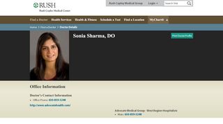 
                            13. Sonia Sharma, DO - Rush Copley Medical Center