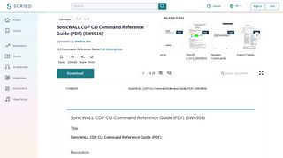 
                            9. SonicWALL CDP CLI Command Reference Guide (PDF) (SW6916 ...