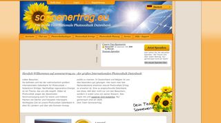 
                            9. Sonnenertrag.eu: Photovoltaik und Solaranlagen Ertrags-Datenbank
