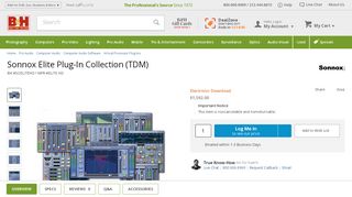 
                            7. Sonnox Elite Plug-In Collection (TDM) ELITE HD B&H Photo Video