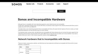 
                            12. Sonos and Incompatible Hardware | Sonos