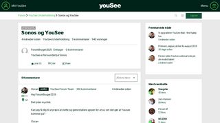 
                            3. Sonos og YouSee - YouSee Forum