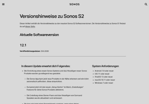 
                            6. Sonos Software-Version 8.4